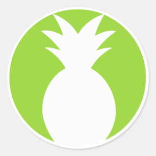 Sticker Rond Graphique bienvenu d'ananas