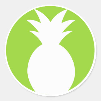 Sticker Rond Graphique d'accueil de l'ananas