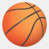 Sticker Rond Graphique de basket-ball (Devant)