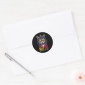 Sticker Rond Graphique de boxe thaïlandaise de Muay Thai Samura (Enveloppe)