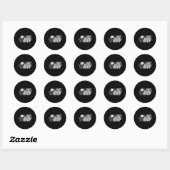 Sticker Rond Graphique de citation de base-ball amusant (Feuille)