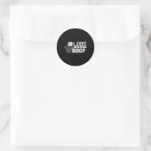 Sticker Rond Graphique de citation de base-ball amusant (Sac)