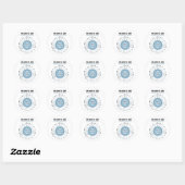 Sticker Rond Graphique de code génétique ADN (Feuille)