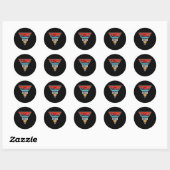 Sticker Rond Graphique de fusée Octane Soccer Rétro Coucher de (Feuille)