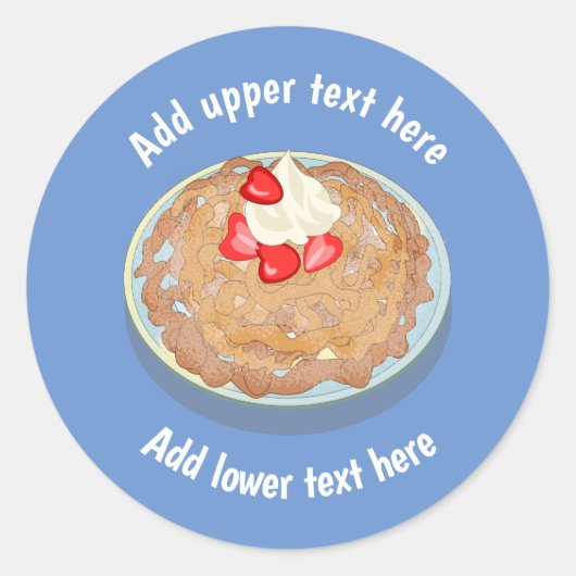 Sticker Rond Graphique de gâteau d'entonnoir - Fairground & Par (Devant)