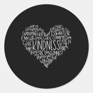 Sticker Rond Graphique de gentillesse du coeur mignon