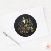 Sticker Rond Graphique de groupe triangulaire Adam noir (Enveloppe)