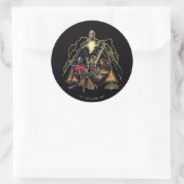Sticker Rond Graphique de groupe triangulaire Adam noir (Sac)