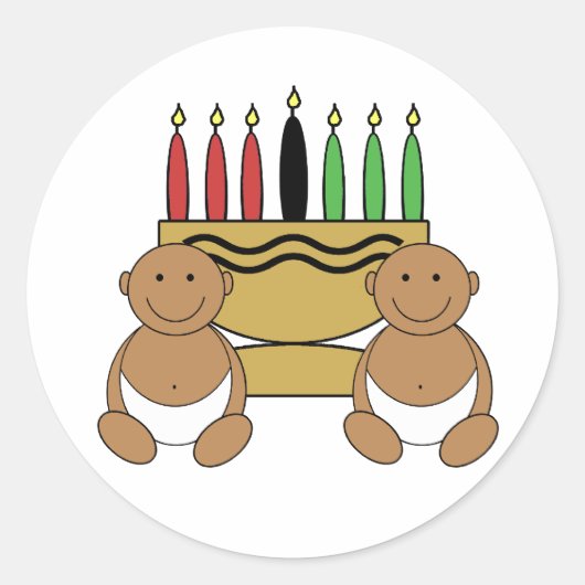 Sticker Rond Graphique de Kwanzaa (Devant)