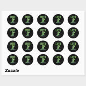 Sticker Rond Graphique de l'alligator Gator (Feuille)