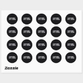 Sticker Rond Graphique de nom haute technologie Batgirl (Feuille)