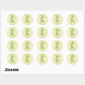 Sticker Rond Graphique de typographie BOWTRUCKLE™ PICKETT™ (Feuille)