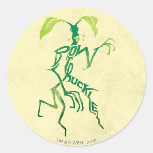 Sticker Rond Graphique de typographie BOWTRUCKLE™ PICKETT™ (Devant)