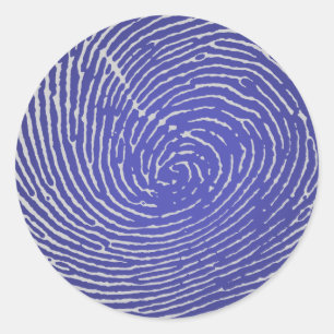 Sticker Rond Graphique d'empreintes digitales