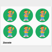 Sticker Rond Graphique d'Ernie (Feuille)