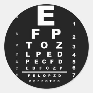 Sticker Rond Graphique des tests de vue