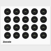 Sticker Rond Graphique D'Hebeat Du Trader Forex Ou Stock (Feuille)