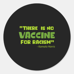 Sticker Rond Graphique d'Humour amusant vacciné Kamala Harris C