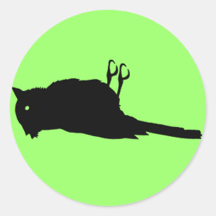 Sticker Rond Graphique d'oiseau mort sur la route