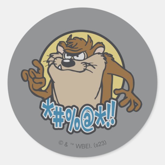 Sticker Rond Graphique en cercle extensible TAZ™ (Devant)
