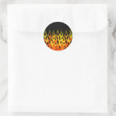 Sticker Rond Graphique Flames Hot Racing (Sac)