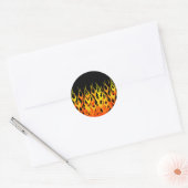 Sticker Rond Graphique Flames Hot Racing (Enveloppe)