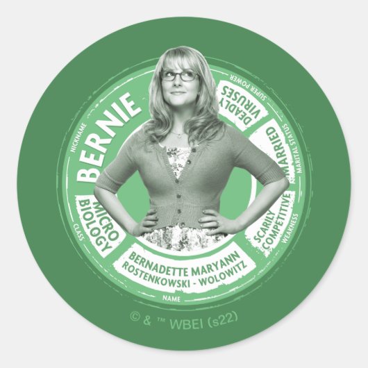 Sticker Rond Graphique Info Bernadette (Devant)