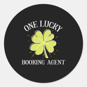 Sticker Rond Graphique Jour de la Saint Patrick Pour Un Agent D