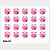 Sticker Rond Graphique Masque Médicale rose (Feuille)