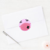 Sticker Rond Graphique Masque Médicale rose (Enveloppe)