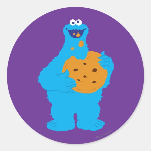 Sticker Rond Graphique Monstre Cookie (Devant)