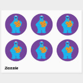 Sticker Rond Graphique Monstre Cookie (Feuille)