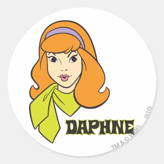 Sticker Rond Graphique Nom du daphne (Devant)