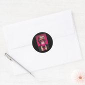 Sticker Rond Graphique rose Bubblegum (Enveloppe)