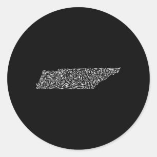 Sticker Rond Graphique Tennessee Amérique en détresse Trump Pis