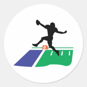 Sticker Rond graphique vectoriel de toucher de football