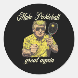 Sticker Rond Graphiques amusants pour les amateurs de pickle ba