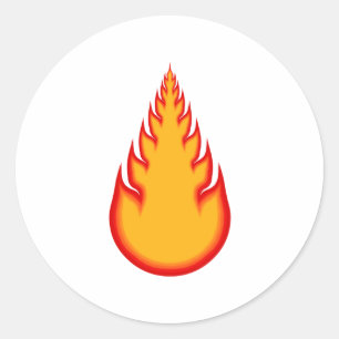 Sticker Rond Graphiques Fireball : Fire Ball : Flames