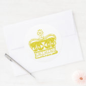 Sticker Rond Graphisme Couronne Royale (Enveloppe)
