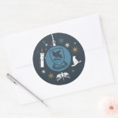 Sticker Rond Graphisme de boule de Noël RAVENCLAW™ (Enveloppe)