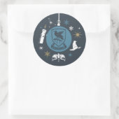 Sticker Rond Graphisme de boule de Noël RAVENCLAW™ (Sac)