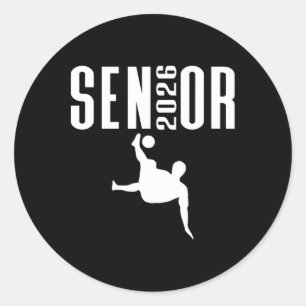 Sticker Rond Graphisme de joueur de football à thème sportif po