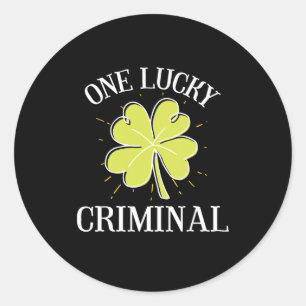 Sticker Rond Graphisme de la Saint-Patrick pour un criminel cha