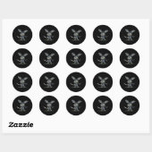 Sticker Rond Graphisme de lapin ninja incroyable pour une avent (Feuille)