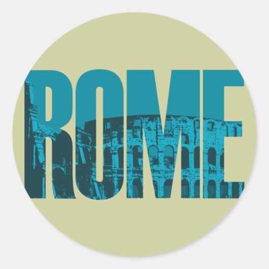 Sticker Rond Graphisme de Rome (Devant)