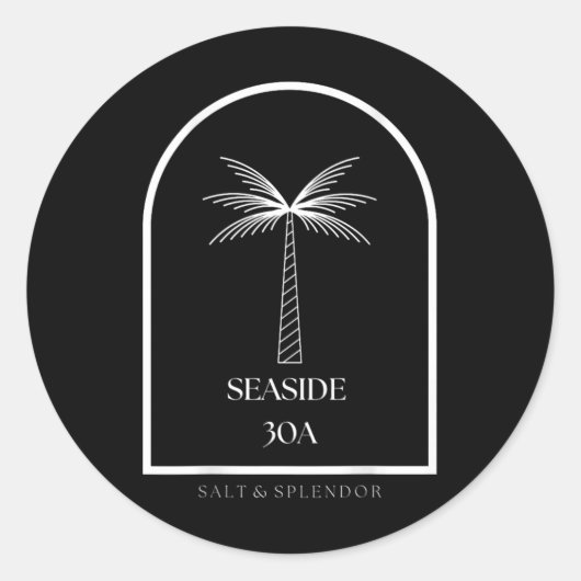 Sticker Rond Graphisme de souvenir de vacances à Seaside Florid (Devant)