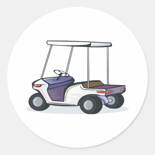 Sticker Rond graphisme de voiturette de golf (Devant)
