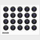 Sticker Rond Graphisme esthétique F-Caw-F (Feuille)
