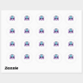 Sticker Rond Graphisme gothique emo fey Goblincore Forestier (Feuille)