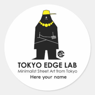 Sticker Rond Graphisme MC Hip Hop Urbain Moderne - Tokyo Edge L